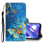 For Huawei Honor 9X 3D Colored Drawing Horizontal Flip PU Leather Case with Holder & Card Slots & Wallet(Jade Butterfly)