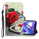 For Huawei Honor 9X 3D Colored Drawing Horizontal Flip PU Leather Case with Holder & Card Slots & Wallet(Red Rose)