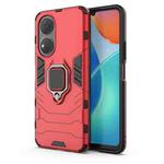 For Honor Play 30 Plus Shockproof PC + TPU Holder Phone Case(Red)