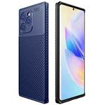 For Honor 60 SE Carbon Fiber Texture TPU Phone Case(Blue)