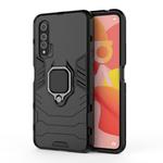 For Huawei Nova 6 5G Shockproof PC + TPU Protective Case with Magnetic Ring Holder(Black)