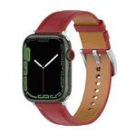 Genuine Leather Watch Band, Size: Free Size For Apple Watch Ultra 49mm / Series 8&7 45mm / SE 2&6&SE&5&4 44mm / 3&2&1 42mm(Red)