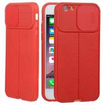 Litchi Texture Sliding Camshield TPU Protective Phone Case For iPhone 6 Plus(Red)