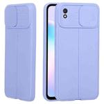 For Xiaomi Redmi 9A Litchi Texture Sliding Camshield TPU Protective Phone Case(Light Purple)