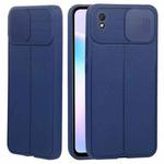 For Xiaomi Redmi 9A Litchi Texture Sliding Camshield TPU Protective Phone Case(Blue)