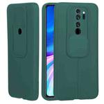 For Xiaomi Redmi Note 8 Pro Litchi Texture Sliding Camshield TPU Protective Phone Case(Dark Green)