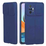 For Xiaomi Redmi Note 10 Pro 4G Litchi Texture Sliding Camshield TPU Protective Phone Case(Blue)