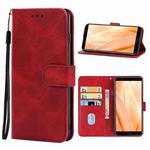 Leather Phone Case For Sharp Aquos Sense3 Lite(Red)