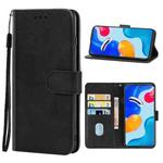 Leather Phone Case For Xiaomi Redmi Note 11S/Note 11 Global(Black)