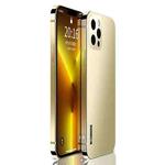 Stainless Steel Frame + PC Phone Case For iPhone 13 Pro(Gold)