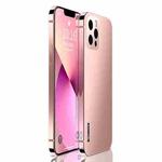 Stainless Steel Frame + PC Phone Case For iPhone 13 Pro Max(Rose Gold)
