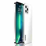 Stainless Steel Frame + PC Phone Case For iPhone 13 Pro Max(Silver)