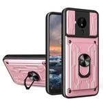 For Nokia C30 Sliding Camshield Card Phone Case(Rose Gold)