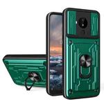 For Nokia C30 Sliding Camshield Card Phone Case(Dark Green)