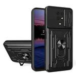 For Nokia G10 Sliding Camshield Card Phone Case(Black)