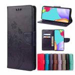 For Samsung Galaxy A23 5G Butterfly Flower Pattern Flip Leather Phone Case(Dark Purple)