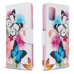 For Galaxy A71 Colored Drawing Pattern Horizontal Flip Leather Case with Holder & Card Slots & Wallet(Butterfly)