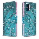For Galaxy A71 Colored Drawing Pattern Horizontal Flip Leather Case with Holder & Card Slots & Wallet(Plum Blossom)