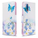 For Galaxy S20+ Colored Drawing Pattern Horizontal Flip Leather Case with Holder & Card Slots & Wallet(Pansy)
