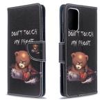 For Galaxy S20 Ultra Colored Drawing Pattern Horizontal Flip Leather Case with Holder & Card Slots & Wallet(Bear)