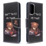For Galaxy S20 Colored Drawing Pattern Horizontal Flip Leather Case with Holder & Card Slots & Wallet(Bear)