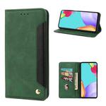 For Samsung Galaxy A23 5G Skin Feel Splicing Leather Phone Case(Green)