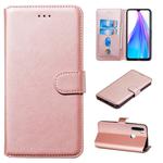 For Xiaomi Redmi Note 8T Classic Calf Texture Horizontal Flip PU Leather Case, with Holder & Card Slots & Wallet(Rose Gold)
