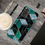 For Xiaomi Redmi Note 11 Global / Note 11S Abstract Marble Pattern TPU Phone Case(Rhombus Dark Green)