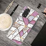 For Xiaomi Redmi Note 11 Pro 4G / 5G Global Abstract Marble Pattern TPU Phone Case(Rhombus White Purple)