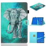 For Samsung Galaxy Tab A8 10.5 2021 Painted Left and Right Flat Leather Tablet Case(Elephant)