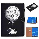 For Samsung Galaxy Tab A8 10.5 2021 Pure Color Painting Left and Right Flat Leather Tablet Case(Starman)