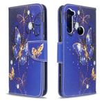 For Xiaomi Redmi Note 8T Colored Drawing Pattern Horizontal Flip Leather Case with Holder & Card Slots & Wallet(Purple Butterfly)