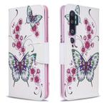 For Xiaomi CC9 Pro / Note 10 / Note 10 Pro Colored Drawing Pattern Horizontal Flip Leather Case with Holder & Card Slots & Wallet(Two Butterflies)