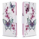 For Galaxy S20+ Colored Drawing Pattern Horizontal Flip Leather Case with Holder & Card Slots & Wallet(Two Butterflies)