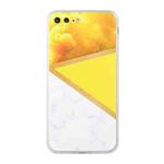 Stitching Marble TPU Phone Case For iPhone 8 Plus / 7 Plus(Yellow)