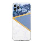 For iPhone 11 Pro Stitching Marble TPU Phone Case (Grey)