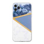 For iPhone 11 Pro Max Stitching Marble TPU Phone Case (Grey)