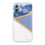 For iPhone 12 mini Stitching Marble TPU Phone Case (Grey)