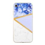 For iPhone SE 2022 / SE 2020 / 8 / 7 Stitching Marble TPU Phone Case(Purple)