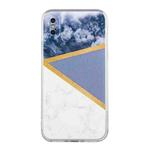 For iPhone X / XS Stitching Marble TPU Phone Case(Grey)