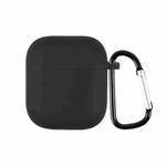 For Realme Buds Air Neo TWS Silicone Earphone Protective Case with Hook(Black)
