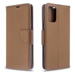 For Galaxy S20 Ultra Litchi Texture Pure Color Horizontal Flip PU Leather Case with Holder & Card Slots & Wallet & Lanyard(Brown)