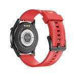 For Huawei Watch GT 2 46mm Carbon Fiber Silicone Watch Band(Red)