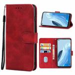 Leather Phone Case For OPPO Find X5 Lite(Red)