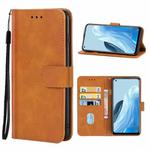 Leather Phone Case For OPPO Find X5 Lite(Brown)