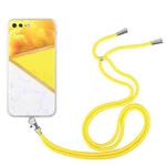 Lanyard Stitching Marble TPU Case For iPhone 7 Plus / 8 Plus(Yellow)