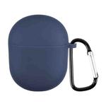 For Boat Airdopes 381 Silicone Earphone Protective Case with Hook(Midnight Blue)