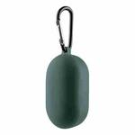 For Boat Airdopes 441 Silicone Earphone Protective Case with Hook(Dark Night Green)