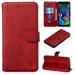 For LG K20 (2019) Classic Calf Texture Horizontal Flip PU Leather Case, with Holder & Card Slots & Wallet(Red)