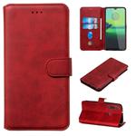 For Motorola Moto G8 Play / One Macro Classic Calf Texture Horizontal Flip PU Leather Case, with Holder & Card Slots & Wallet(Red)